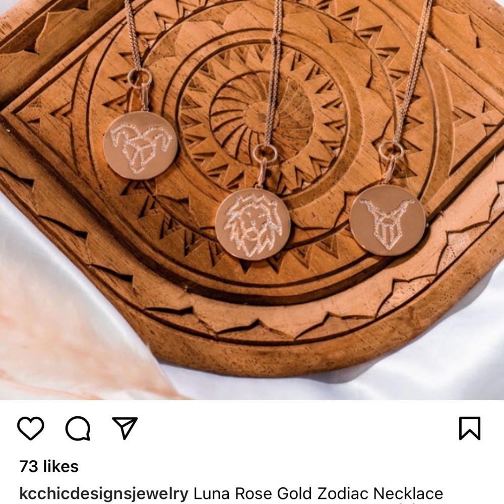 KC CHIC LEO GOLD “LUNA” ZODIAC NECKLACE